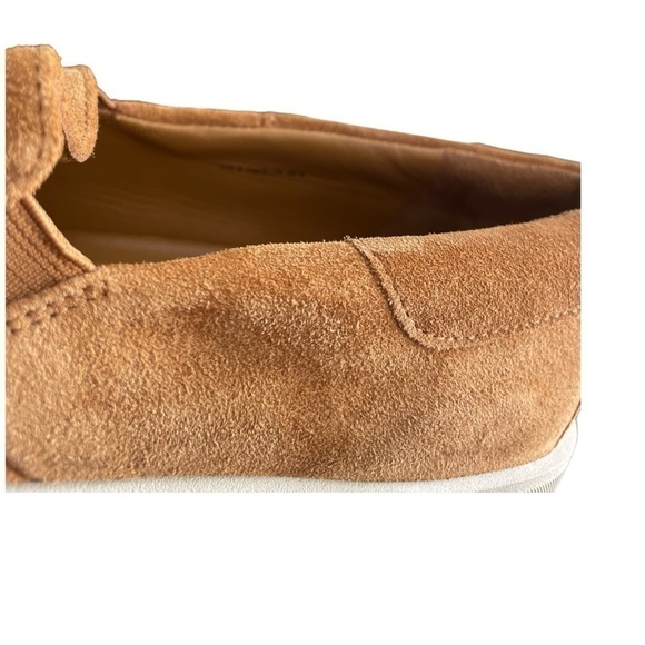 Vince Ginelle Suede Slip On Sneakers 9.5 Tan Leather - Picture 4 of 6